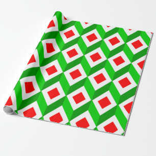 3D Cubes Weihnachten Geschenkpapier