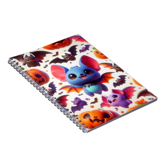 3D cute bats halloween Notizblock (Rechte Seite)