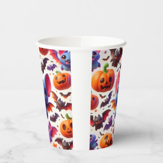 3D cute bats halloween Pappbecher (Links)