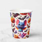 3D cute bats halloween Pappbecher (Vorderseite)