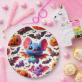3D cute bats halloween Pappteller (Party)