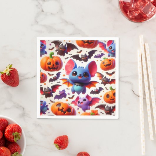 3D cute bats halloween Serviette (Beispiel)
