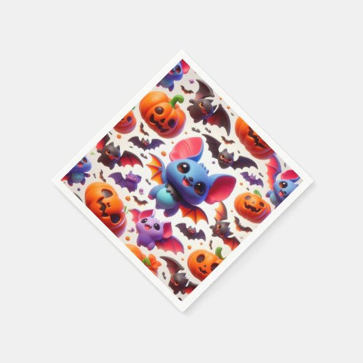 3D cute bats halloween Serviette (Ecke)