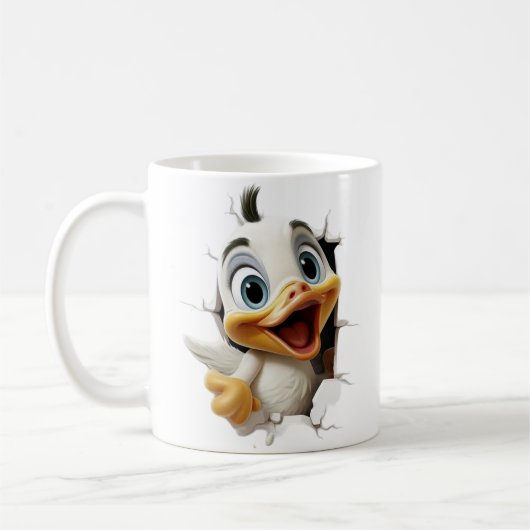 3D Cute Cartoon Duckling Bursting Kaffeetasse (Links)