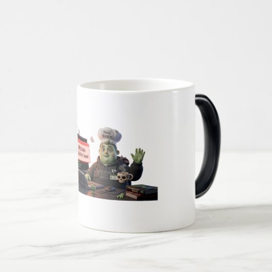 3D Cute Zombie Programmer Chef - Error 666 Coffee  Verwandlungstasse (VorderseiteRechts)