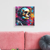 3D Cyber punk canvas  Leinwanddruck (Insitu (Wohnzimmer))