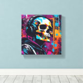 3D-Cyberpunk-Leinwand  Leinwanddruck (Insitu (Holzboden))
