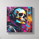 3D-Cyberpunk-Leinwand  Leinwanddruck (Vorderseite)