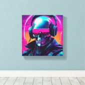 3D-Cyberpunk-Leinwand  Leinwanddruck (Insitu (Holzboden))