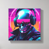 3D-Cyberpunk-Leinwand  Leinwanddruck (Vorderseite)