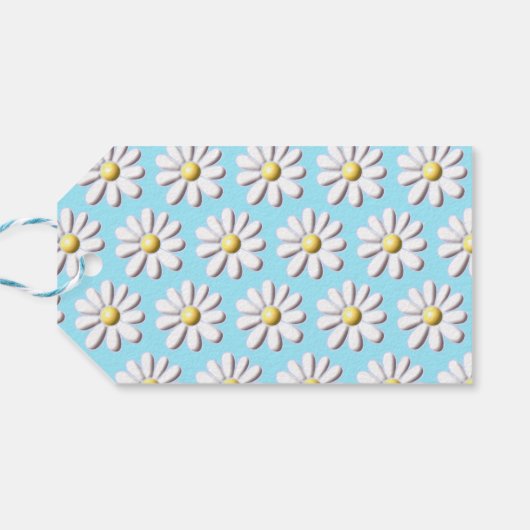 3D Daisy-Blume Geschenkanhänger (Rückseite Horizontal)
