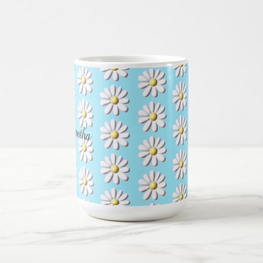 3D Daisy-Blume Kaffeetasse (Mittel)