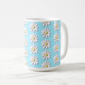 3D Daisy-Blume Kaffeetasse (VorderseiteRechts)