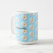 3D Daisy-Blume Kaffeetasse (Vorderseite Links)