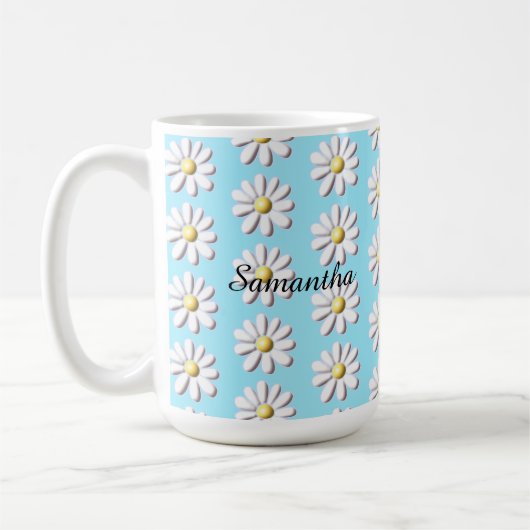 3D Daisy-Blume Kaffeetasse (Links)