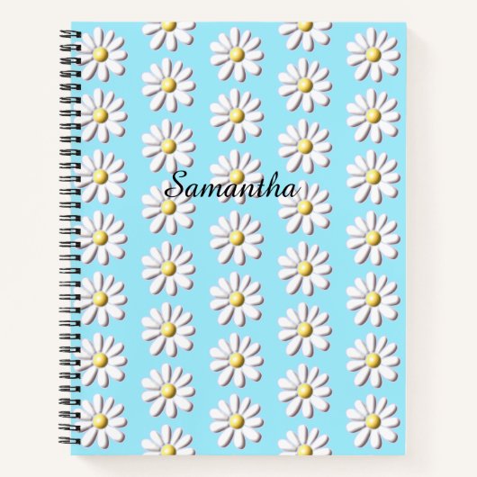 3D Daisy-Blume Notizblock (Vorderseite)