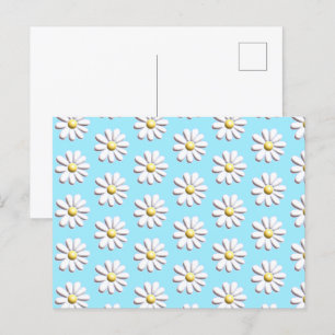 3D Daisy-Blume Postkarte