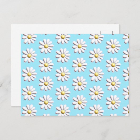 3D Daisy-Blume Postkarte (Vorne/Hinten)