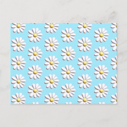3D Daisy-Blume Postkarte (Vorderseite)