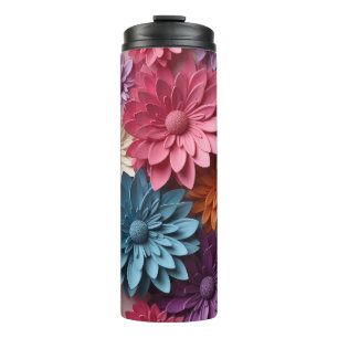 3d Daisy Blume Tumbler Thermosbecher