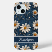 3D Daisy Denim Phone Case (Rückseite)