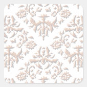 3D-Damasken Quadratischer Aufkleber (Vorderseite)
