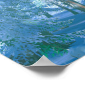 3D-Darstellung des kleinen alpinen Dorfes im Morge Poster (Ecke)