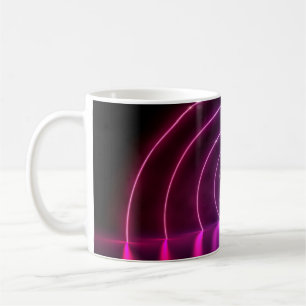 3D-Darstellung eines ultravioletten Kreisportals m Kaffeetasse