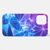 3D-Darstellung, rosa blauer neongeometrischer Hint Case-Mate iPhone Hülle (Rückseite (Horizontal))