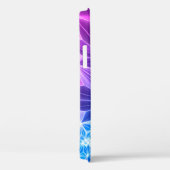3D-Darstellung, rosa blauer neongeometrischer Hint Case-Mate iPhone Hülle (Rückseite / Rechts)