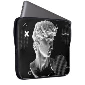 3D-Darstellung von Michelangelos David Kopf in Pix Laptopschutzhülle (Vorne Rechts)