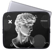 3D-Darstellung von Michelangelos David Kopf in Pix Laptopschutzhülle (Vorderseite)