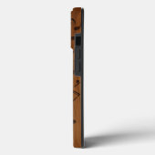 3D Debossed Clef Musical Notes on Wood Case-Mate iPhone Hülle (Rückseite / Links)