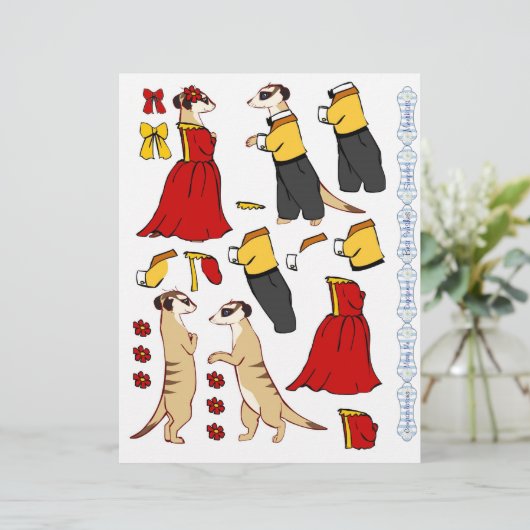 3D Decoupage - Meerkat Liebhaber (Stehend Vorderseite)