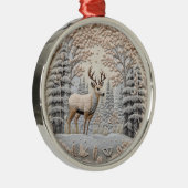 3D Deh im Winter Wunderland Weihnachten Ornament Aus Metall (Rechts)