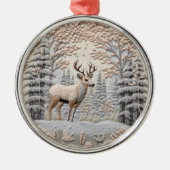 3D Deh im Winter Wunderland Weihnachten Ornament Aus Metall (Vorne)