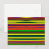 ~ 3D Design Muster ~ Weihnachtsfarben~ Postkarte (Vorne/Hinten)