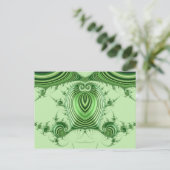 ~ 3D Design Pattern ~ Weihnachten Grüntöne ~ Postkarte (Stehend Vorderseite)
