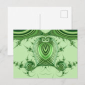 ~ 3D Design Pattern ~ Weihnachten Grüntöne ~ Postkarte (Vorne/Hinten)