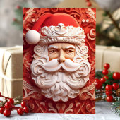 3D Detaillierte Weihnachtsfeier des Weihnachtsmann Feiertagskarte