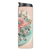 3D Digital Print of Elegante Moderne botanische Bl Thermosbecher (Nach rechts gedreht)