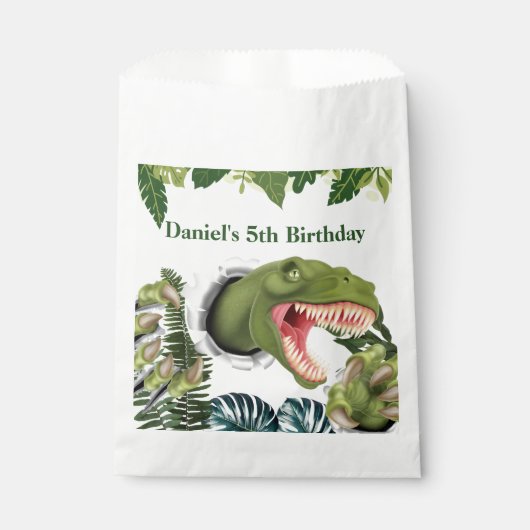 3D Dinosaur Birthday Geschenktütchen (Vorderseite)