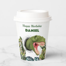 3D Dinosaur Birthday Pappbecher