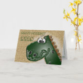 3D Dinosaurier Geburtskarte Karte (Gelbe Blume)