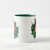 3D Dinosaurier Hot Cocoa Kinder Zweifarbige Tasse (Mittel)