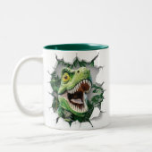 3D Dinosaurier Hot Cocoa Kinder Zweifarbige Tasse (Links)