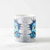 3D Dinosaurier Loch in einer Wall-Tasse: Quirky un Kaffeetasse (Mittel)