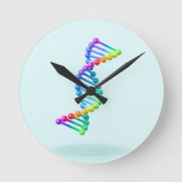 3D-DNA-Doppelhelix auf blauem Hintergrund