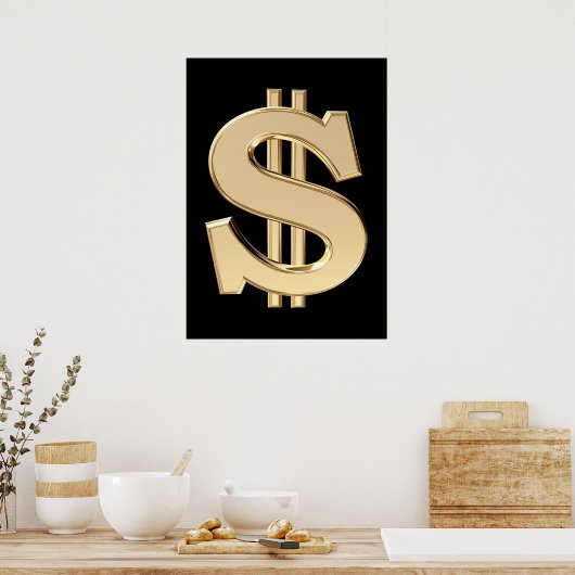 3D-Dollar Poster (Küche)