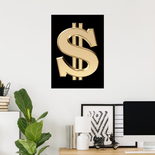 3D-Dollar Poster (Heimbüro)